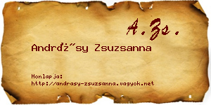 Andrásy Zsuzsanna névjegykártya