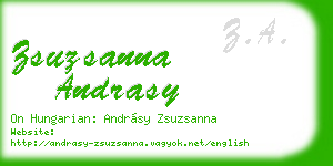 zsuzsanna andrasy business card
