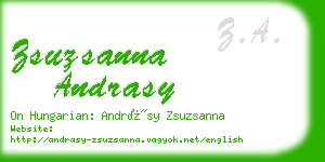 zsuzsanna andrasy business card